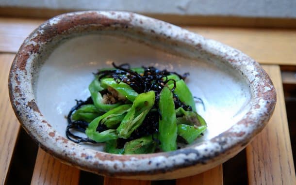 Mild Japanese Peppers with Kombu Seaweed