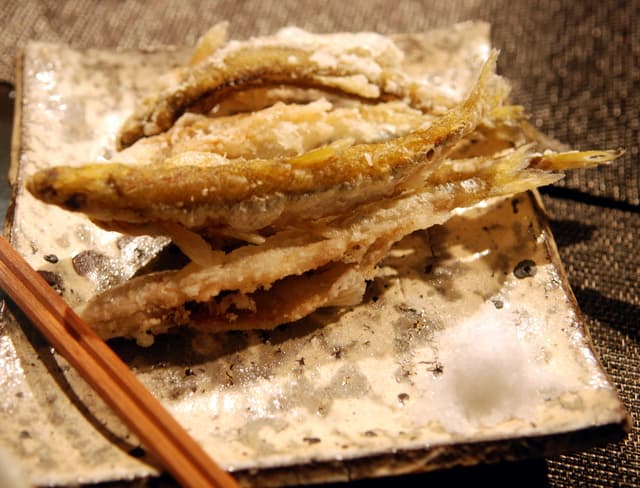 Deep-fried smelts