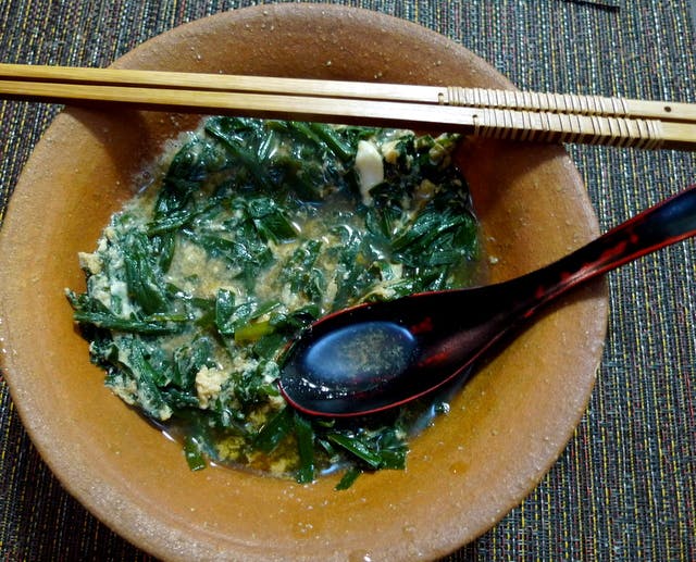 Nira Tamago, or Simmered Garlic Chives with Eggs