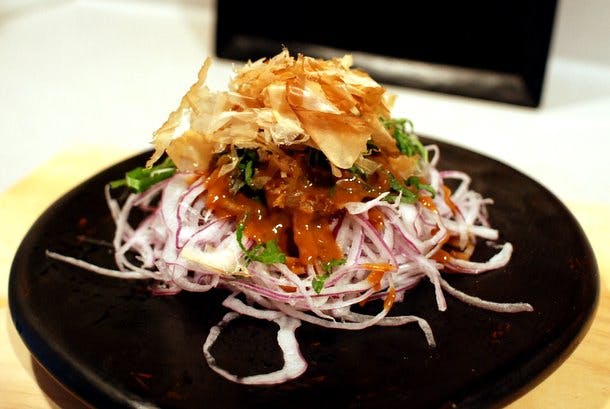 Onion Salad with Miso Dressing