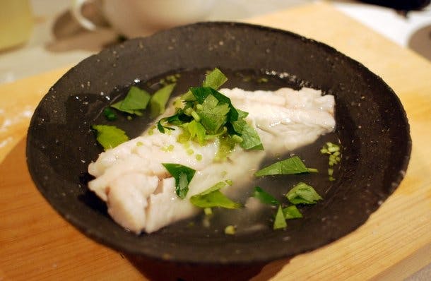 Steamed Sea Bass, Japanese Style